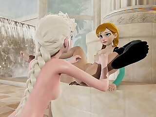 Chilled to the bone be proper fairy - Elsa x Anna - 3d Porn